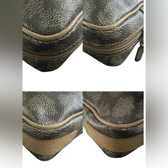 Vintage Yves Saint Laurent YSL Giraffe Print Coated Canvas Toiletry Pouch Bag - Picture 6 of 8